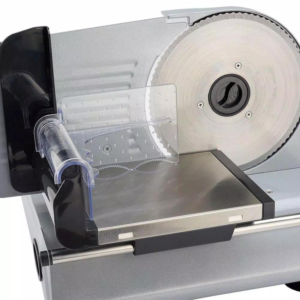 LEM Belt Driven 7.5 in. Stainless Steel Food Slicer, 150W, 0-20 mm Thickness