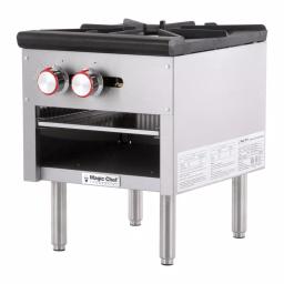 Magic Chef Commercial Single Burner Natural Gas Stock Pot Range, 80,000 BTU, Stainless Steel thumbnail 2