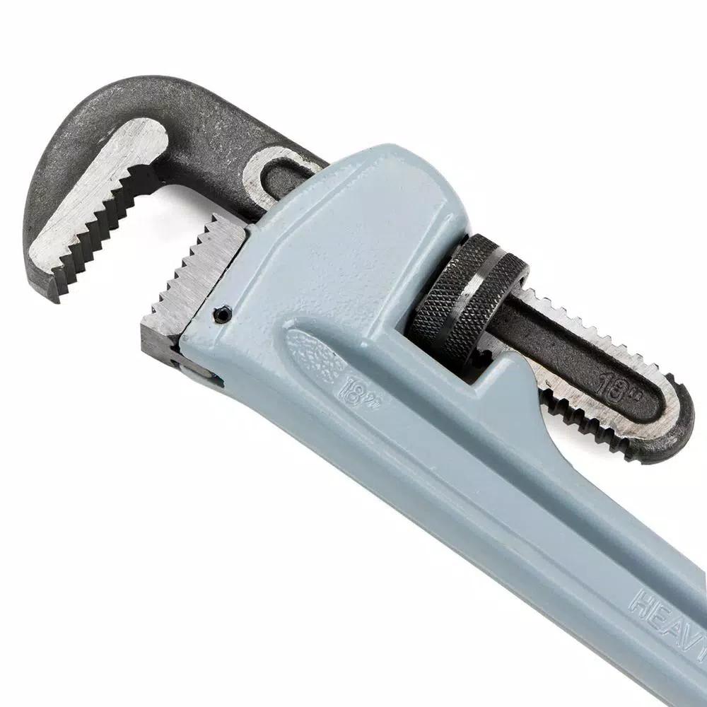 Stark 3-Piece Aluminum Pipe Wrench Set, 14 in., 18 in., and 24 in. Straight Pipe Wrenches