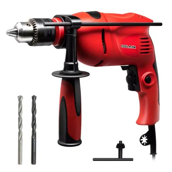 Boyel Living 6.4 Amp 1/2 in. Corded Hammer Drill Driver with Variable Speed and Rotatable Handle