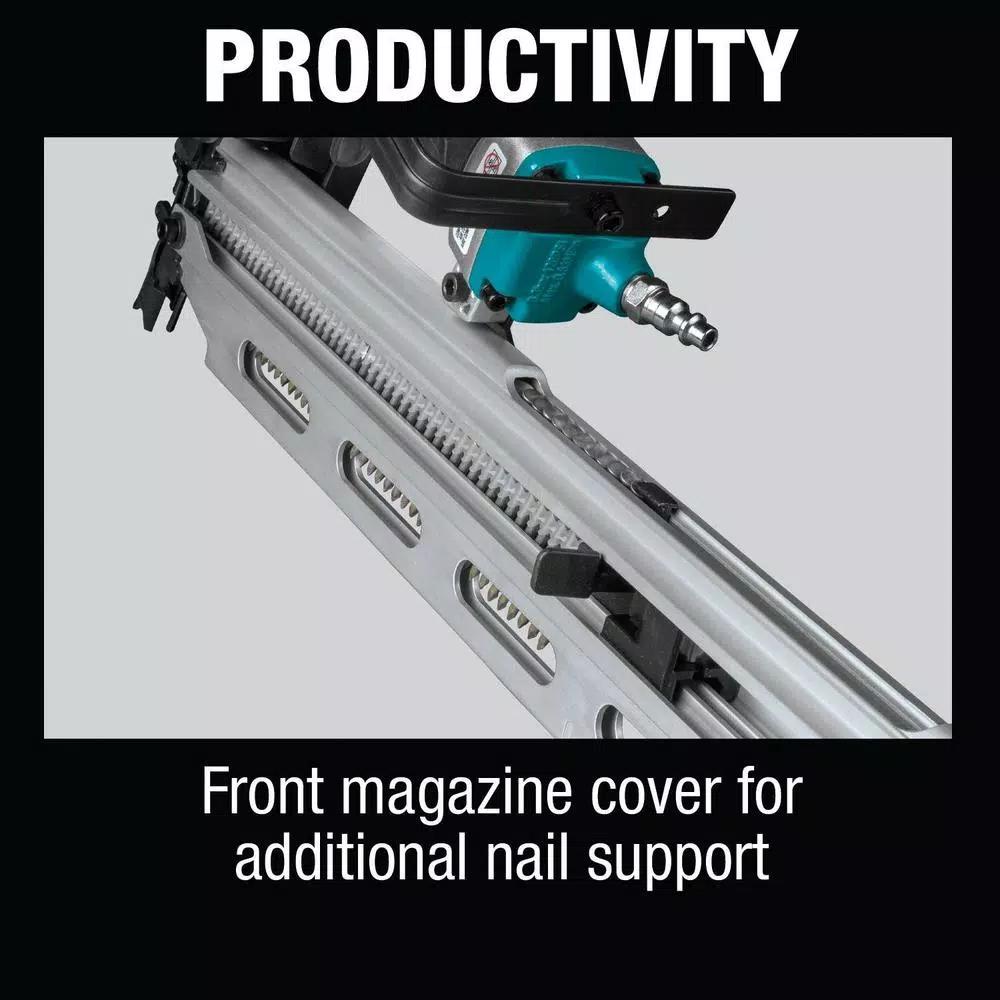 Makita 21° Pneumatic Full Round Head Framing Nailer, 3-1/2 in. Capacity