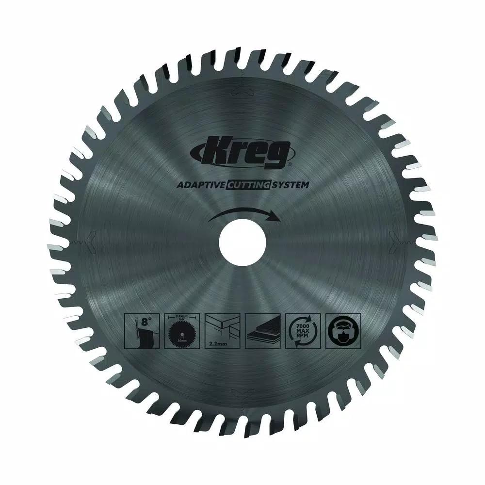 Kreg Adaptive Cutting System 48-Tooth Carbide Tipped Saw Blade, 6.5 in.