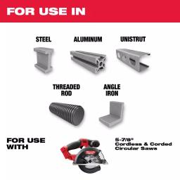 Milwaukee 5-7/8 in. 34T Carbide Metal Cutting Circular Saw Blade thumbnail 2
