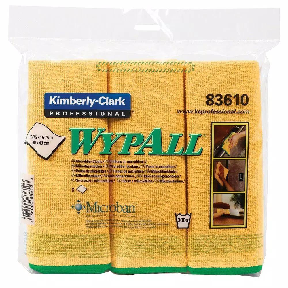 Kimberly-Clark Microfiber Cloths with Microban Protection, 6 Pack, Yellow