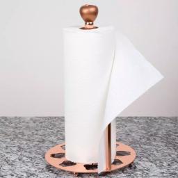 Creative Home Metal Paper Towel Holder with Elegant Copper Finish and Apple Motif Design thumbnail 4