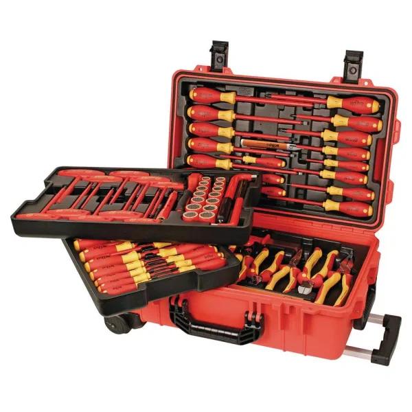 Wiha 80-Piece Master Electrician's Insulated Hand Tool Set with Rolling Hard Case