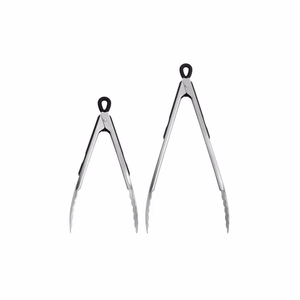 Fox Run Stainless Steel Tongs Bundle with Polypropylene Grips