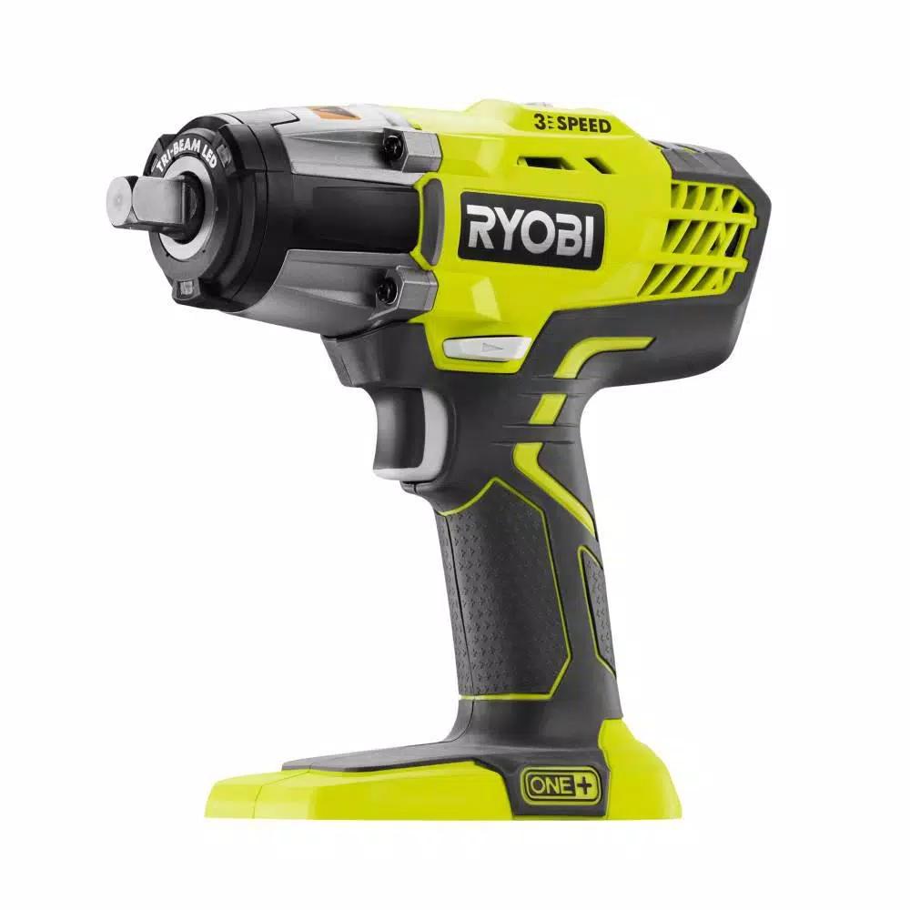 RYOBI 18V ONE+ Cordless 3-Speed Impact Wrench Combo Kit (1/2 in. and 3/8 in.)