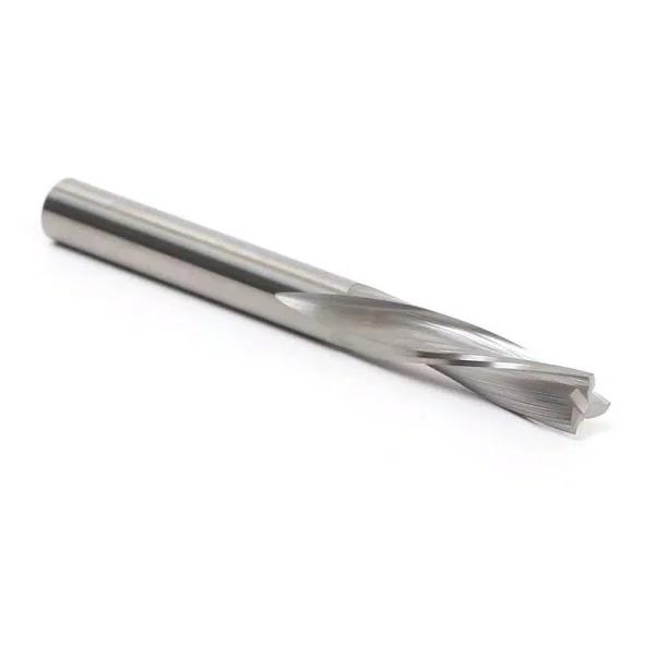 Yonico 1/4 in. 3-Flute Low Helix Downcut Spiral End Mill Solid Carbide CNC Router Bit
