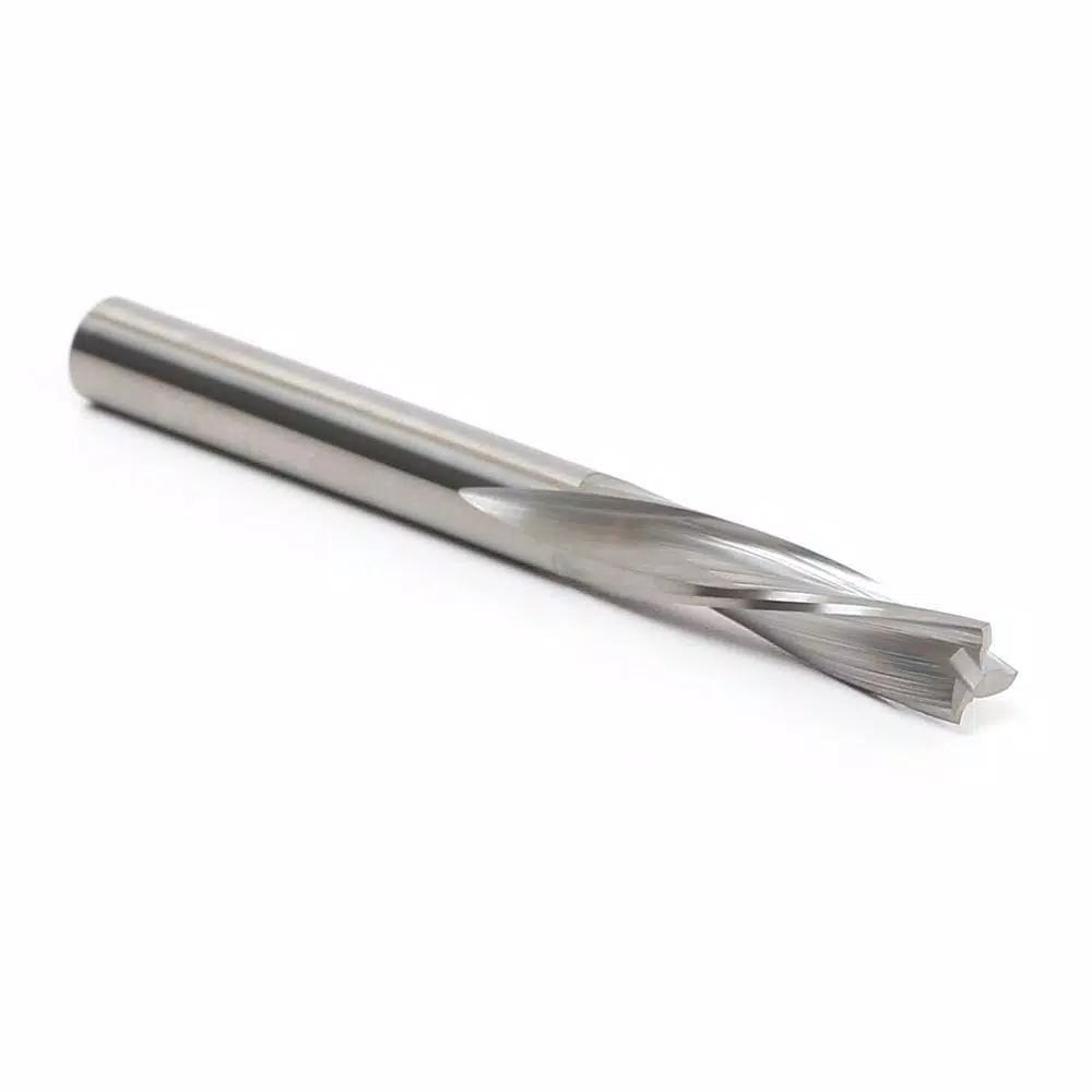 Yonico 1/4 in. 3-Flute Low Helix Downcut Spiral End Mill Solid Carbide CNC Router Bit