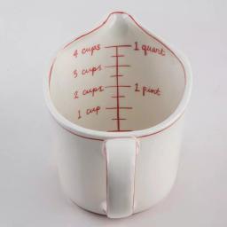 Molly Hatch 32 oz. Happy Holidays Measuring Cup - White Stoneware Ceramic thumbnail 2