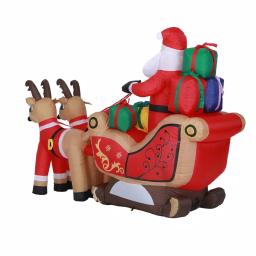 Luxen Home 7 ft. Santa and Sleigh Inflatable with LED Lights thumbnail 7