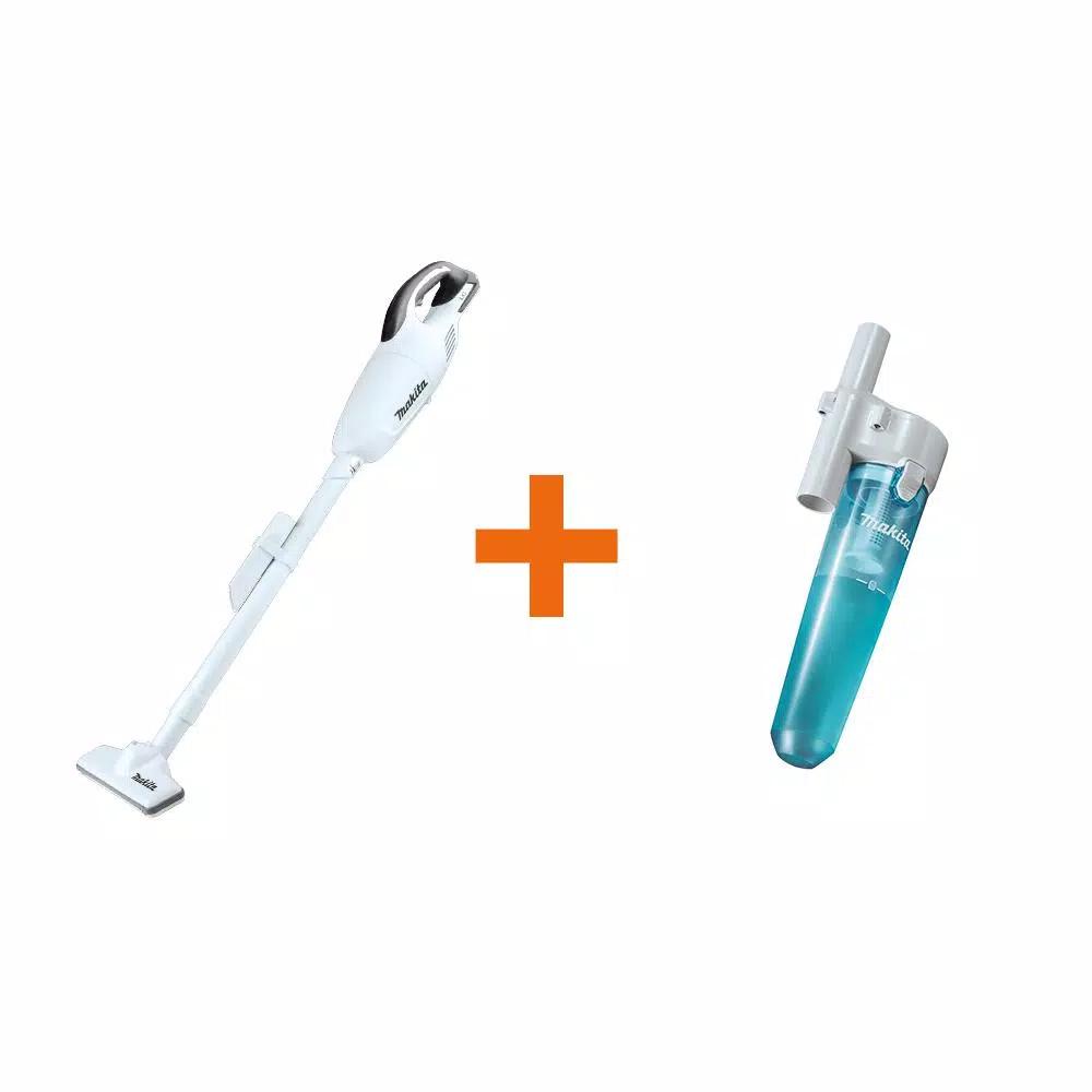 Makita 18V LXT Lithium-Ion Compact Cordless Vacuum with White Cyclonic Attachment (Tool-Only)