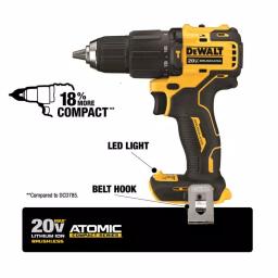 DEWALT 20V MAX ATOMIC Brushless Compact 1/2 in. Hammer Drill Driver (Tool-Only) thumbnail 3
