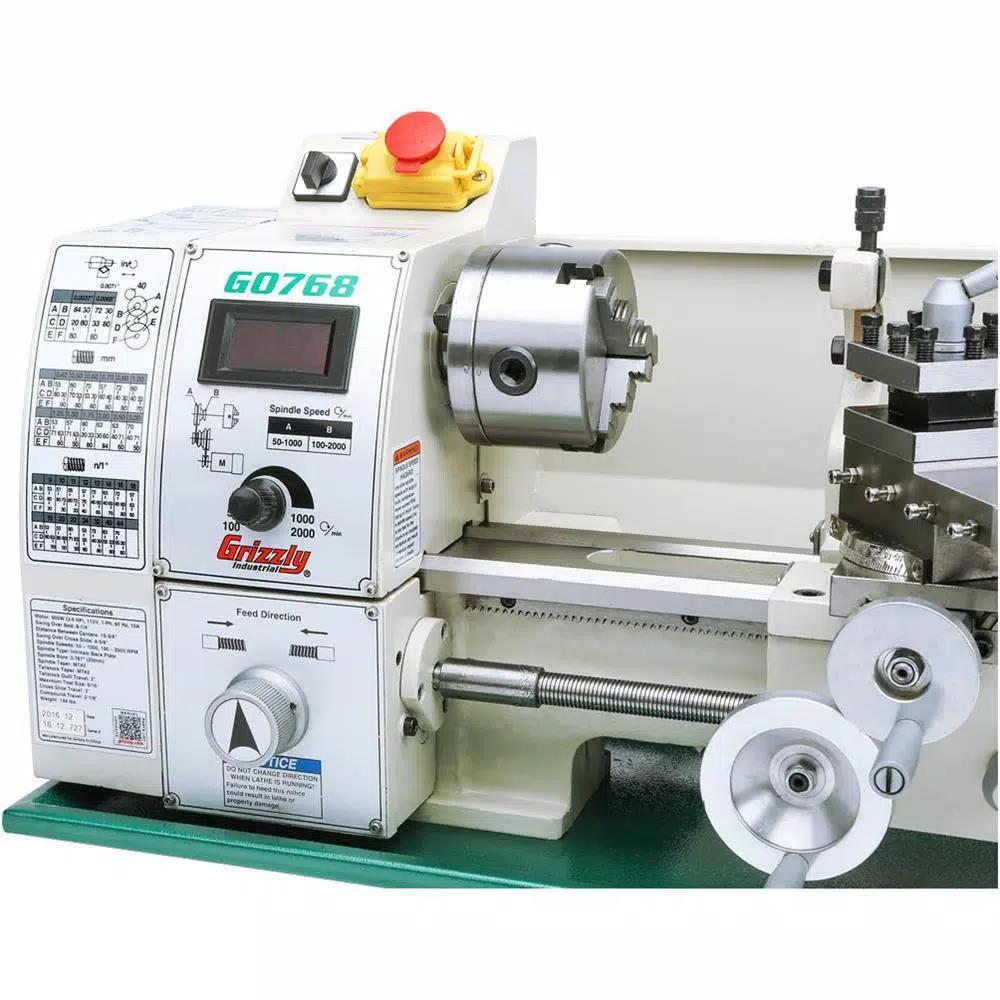 Grizzly Industrial 8 in. x 16 in. Variable-Speed Benchtop Lathe with Electronic Spindle Control