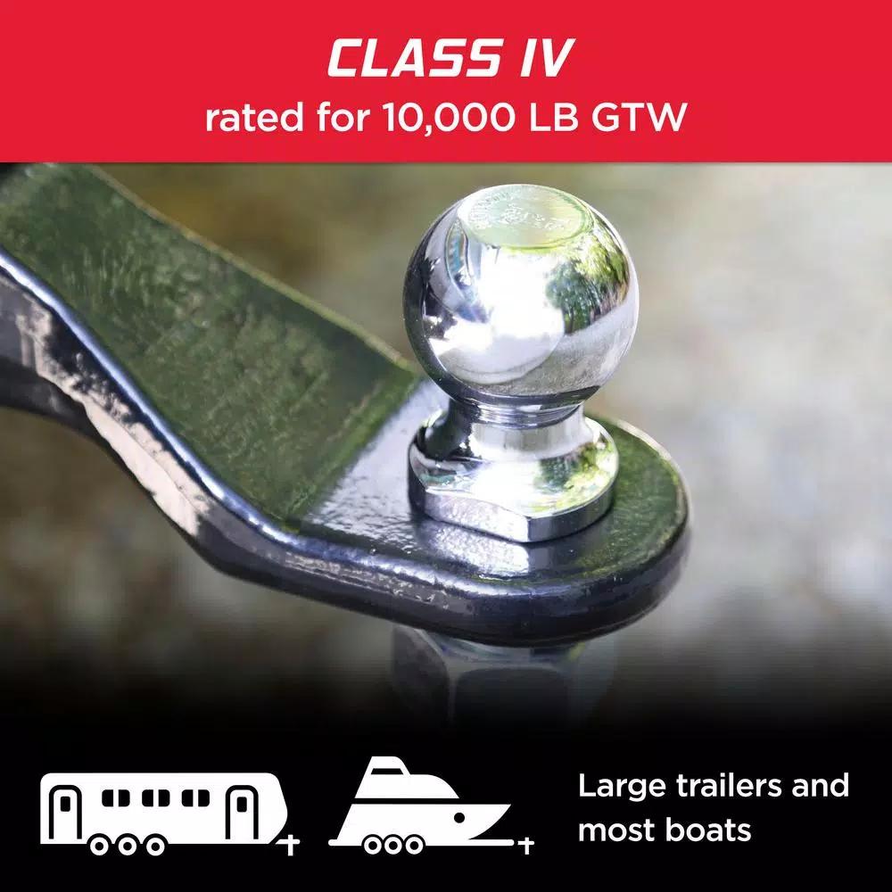 TowSmart 2 in. Chrome Hitch Ball, 10,000 lb. Capacity, 1-1/4 in. Shank Diameter