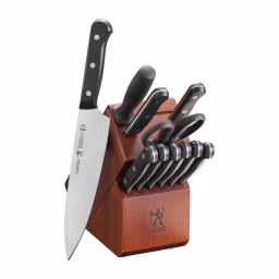 Henckels International Solution 12-Piece Stainless Steel Knife Block Set with Hardwood Block thumbnail 2