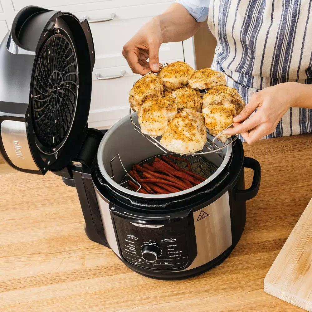 Ninja Foodi Deluxe 8 Qt. Stainless Steel Pressure Cooker and Air Fryer