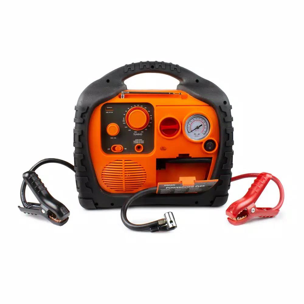 Wagan Tech Wagan Power Dome PLEX 1000 Peak Amp Jump Starter with 260 PSI Air Compressor & 800W Power Inverter