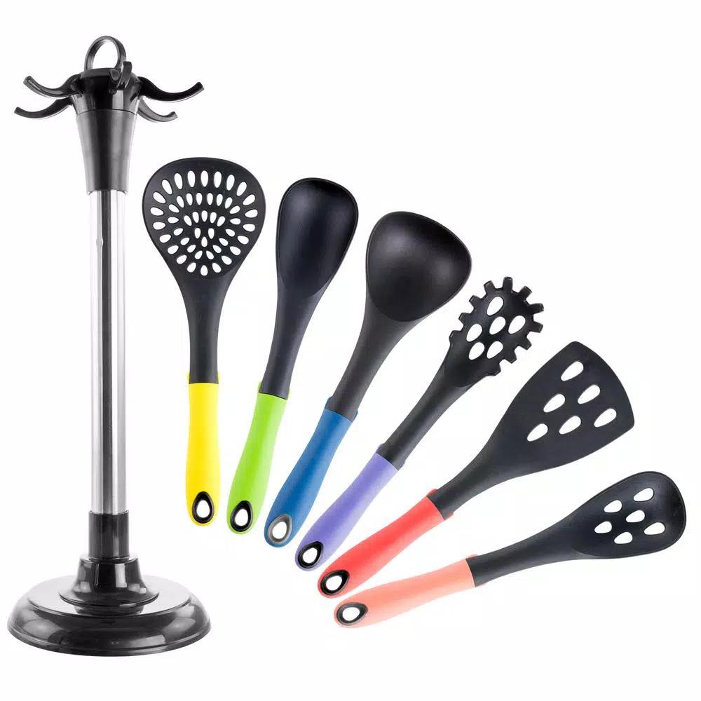 MegaChef 7-Piece Nylon Kitchen Utensil Set, Scratch-Resistant Cooking Tools