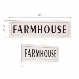 Pinnacle Rustic White Farmhouse Tin Enamel Decorative Wall Sign, 38 in. x 11.25 in. thumbnail 4