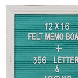 Stonebriar Collection Stonebriar Turquoise Felt Memo Board with White Wash Wood Frame thumbnail 5