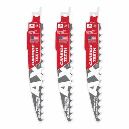 Milwaukee 6 in. Carbide Teeth Pruning Reciprocating Saw Blade, 3 TPI (3-Pack) thumbnail 6
