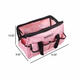 Stalwart 123-Piece Heat Treated Pink Tool Set with 600D Oxford Cloth Carrying Bag thumbnail 2