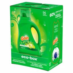Gain Eco Box Original Liquid Laundry Detergent, 105 oz (96 Loads) thumbnail 2
