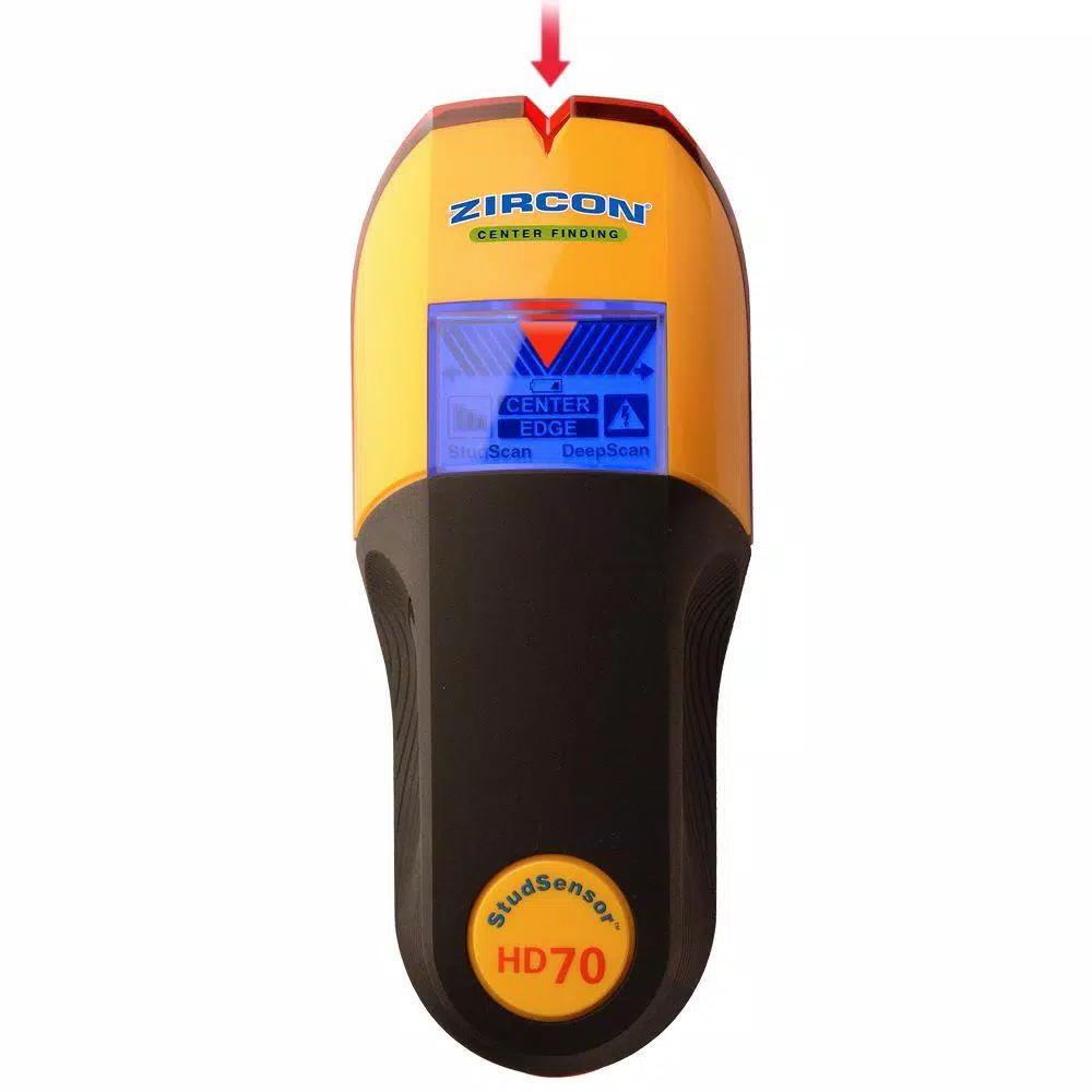 Zircon StudSensor HD70 Digital Stud Finder with DeepScan and WireWarning