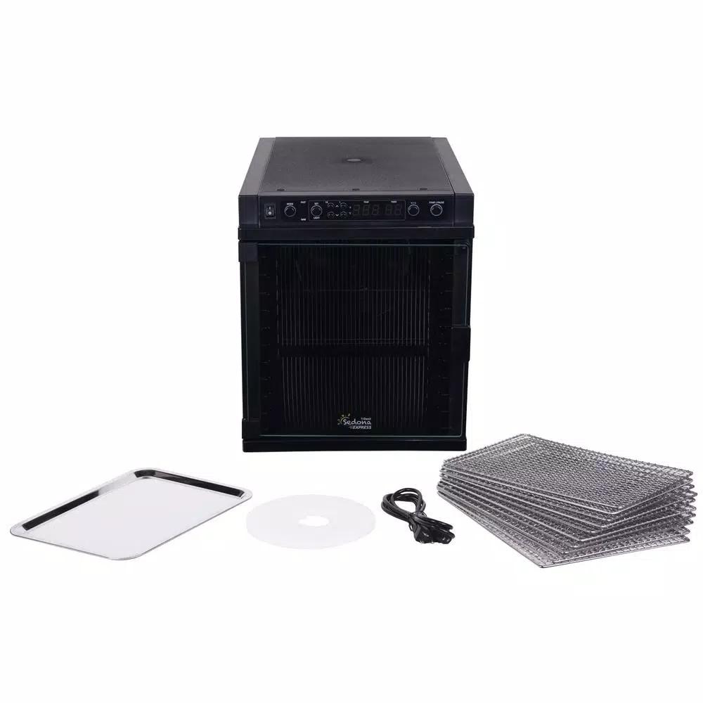 Tribest Sedona Express 11-Tray Black Stainless Steel Food Dehydrator with TST Technology