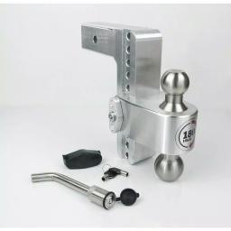 Weigh Safe 180-Hitch Adjustable Aluminum Ball Mount with Keyed Alike Receiver Pin thumbnail 1