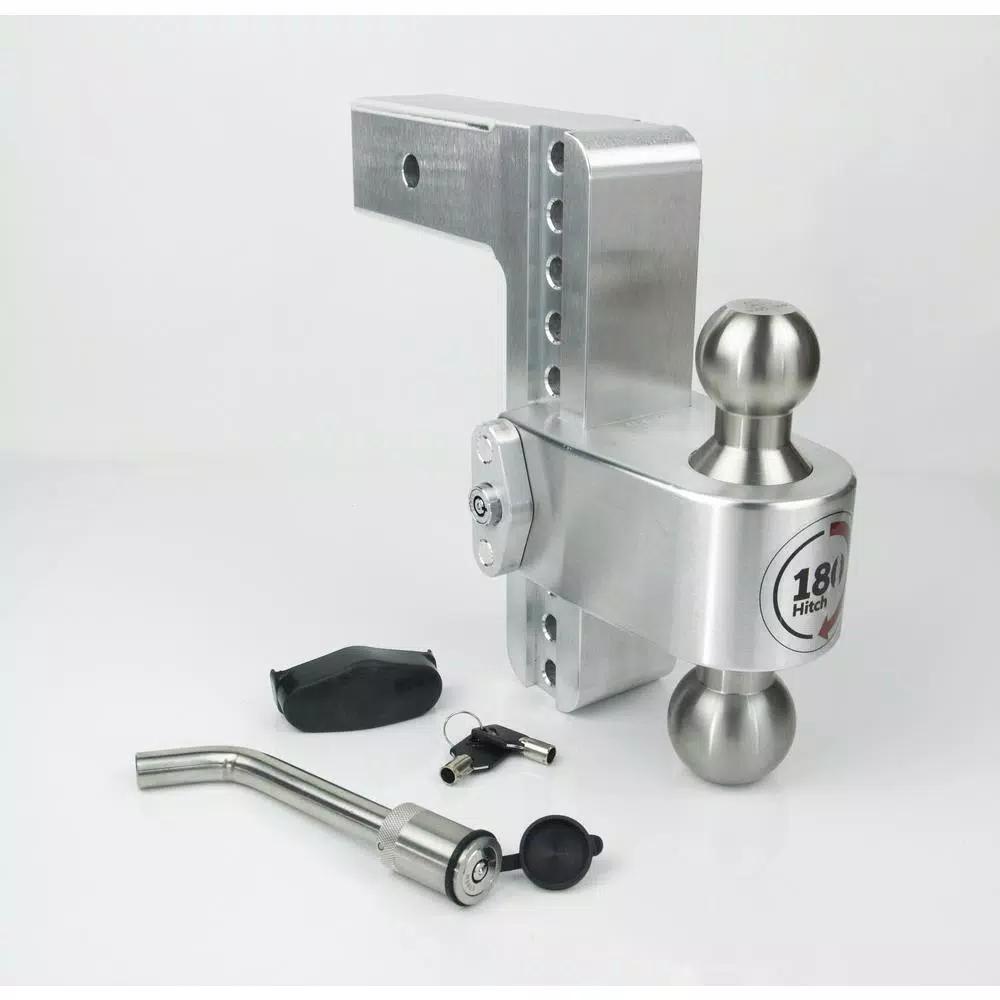 Weigh Safe 180-Hitch Adjustable Aluminum Ball Mount with Keyed Alike Receiver Pin