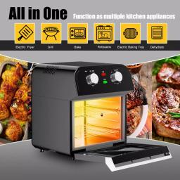 Costway 12.7 Qt. Black Air Fryer Oven with Rotisserie, 1600W Multi-Function Cooker thumbnail 5