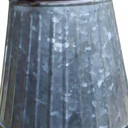 Benjara Gray and Brown Galvanized Metal Corrugated Decorative Flower Vase with Curved Side Handles thumbnail 4