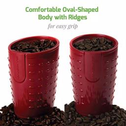 Ovente 2.5 oz. Electric Coffee Grinder, 150W Stainless Steel Blades, Maroon thumbnail 7