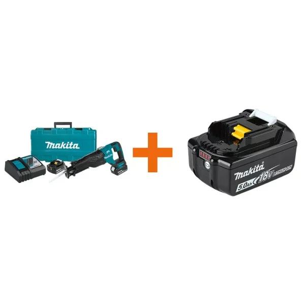 Makita 18V LXT Brushless Cordless Reciprocating Saw Kit with 5.0Ah Battery and Charger