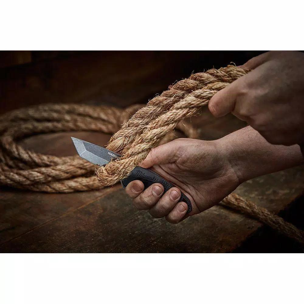 Milwaukee Hardline 3 in. D2 Steel Serrated Tanto Blade Folding Pocket Knife