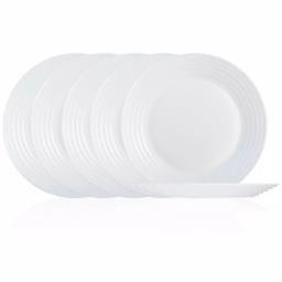 Luminarc Harena White 10.5" Dinner Plate Set, 6-Piece Opal Glass thumbnail 1