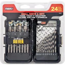 MIBRO 24-Piece HSS Drill Bit, Screwdriver Bit and Nut Setter Set thumbnail 3