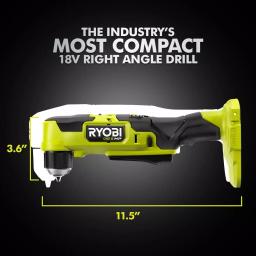 RYOBI ONE+ HP 18V Brushless Compact 3/8 in. Right Angle Drill (Tool Only) thumbnail 7