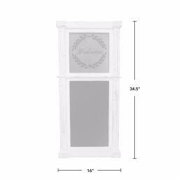 FirsTime & Co. FirsTime and Co. 34.5 in. x 16 in. Whitewash Wreath Chalkboard Memo Board, Farmhouse Style thumbnail 5