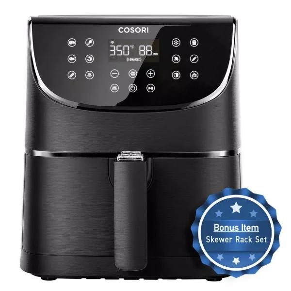 Cosori 5.8 Qt. Smart Air Fryer with Skewer Rack, WiFi & Alexa Compatible, Black