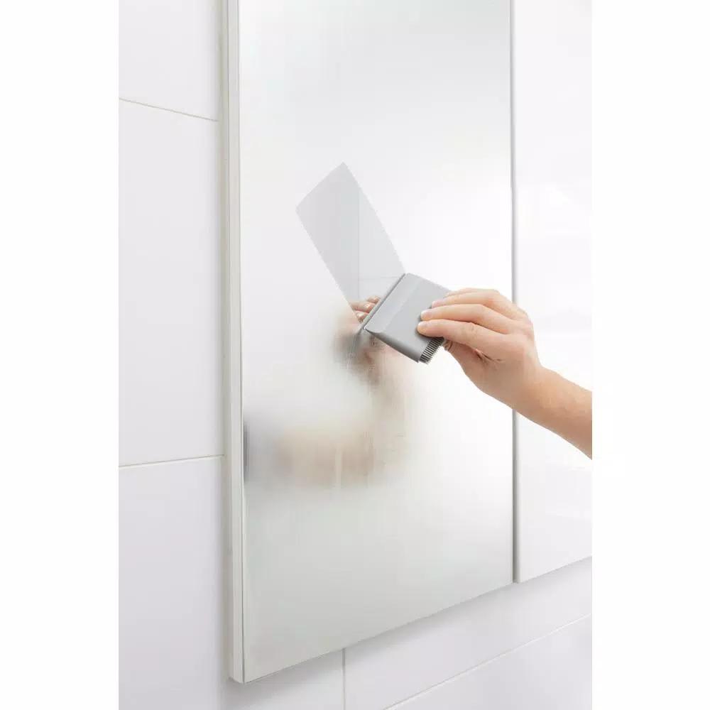 Umbra Flex 4 in. Silicone Sink Squeegee and Soft Brush Cleaner, Grey