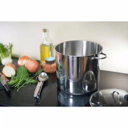 RSVP International Endurance 12 Qt. Stainless Steel Stock Pot with Glass Lid, Induction Compatible thumbnail 2
