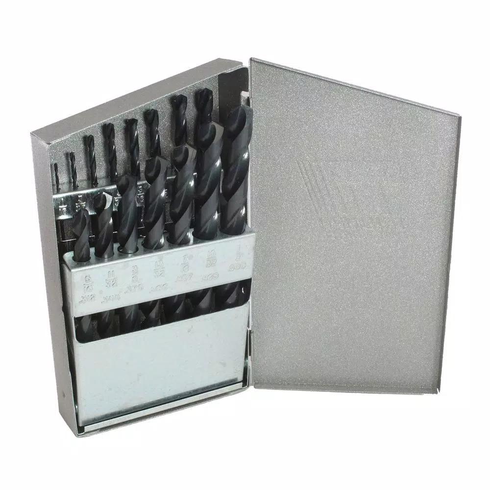 Triumph Twist Drill Black Oxide High Speed Steel Twist Drill Bit Set, 15-Piece