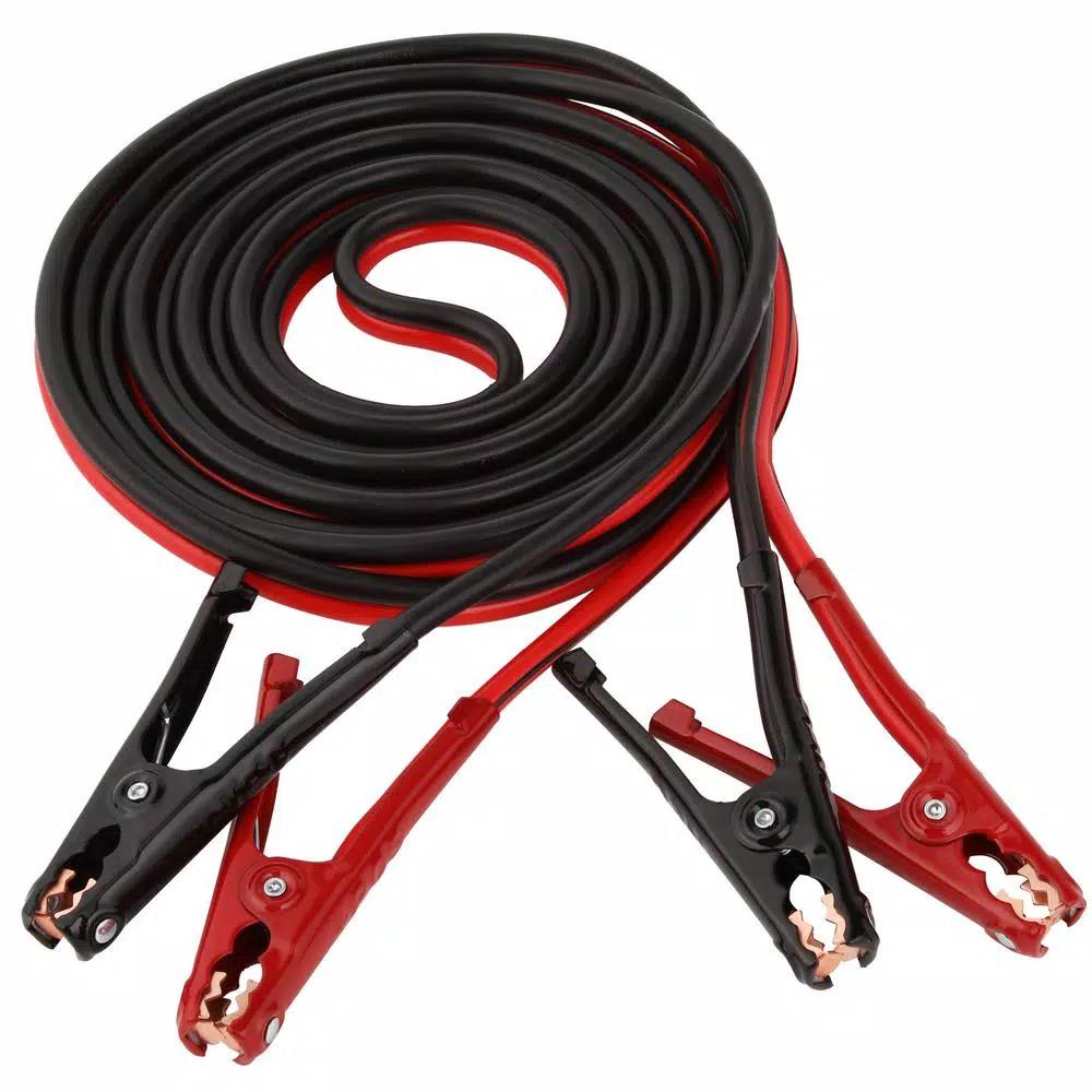 Husky 20 ft. 4-Gauge Battery Booster Cables, 250 A, Copper Clad Aluminum