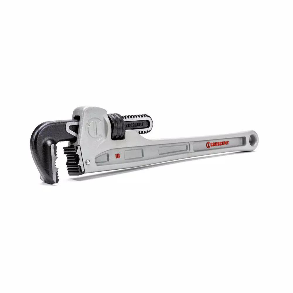 Crescent 18 in. Aluminum Pipe Wrench with K-9 Jaw Teeth