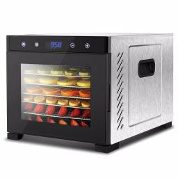 NutriChef 6-Tray Food Dehydrator Machine, 600W with Digital Timer and Temperature Control, Black thumbnail 1