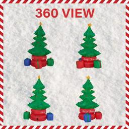 Fraser Hill Farm 6.5 ft. Animated Rotating Christmas Tree Inflatable with White Lights thumbnail 2